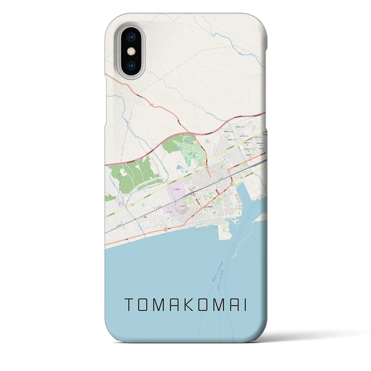 【苫小牧（北海道）】地図柄iPhoneケース（バックカバータイプ）