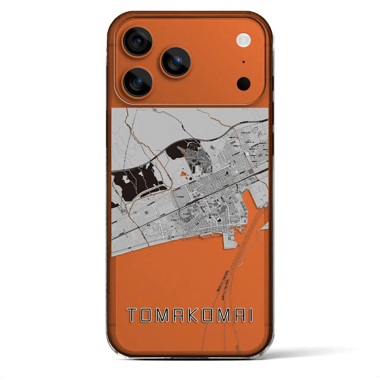 【苫小牧（北海道）】地図柄iPhoneケース（クリアタイプ）