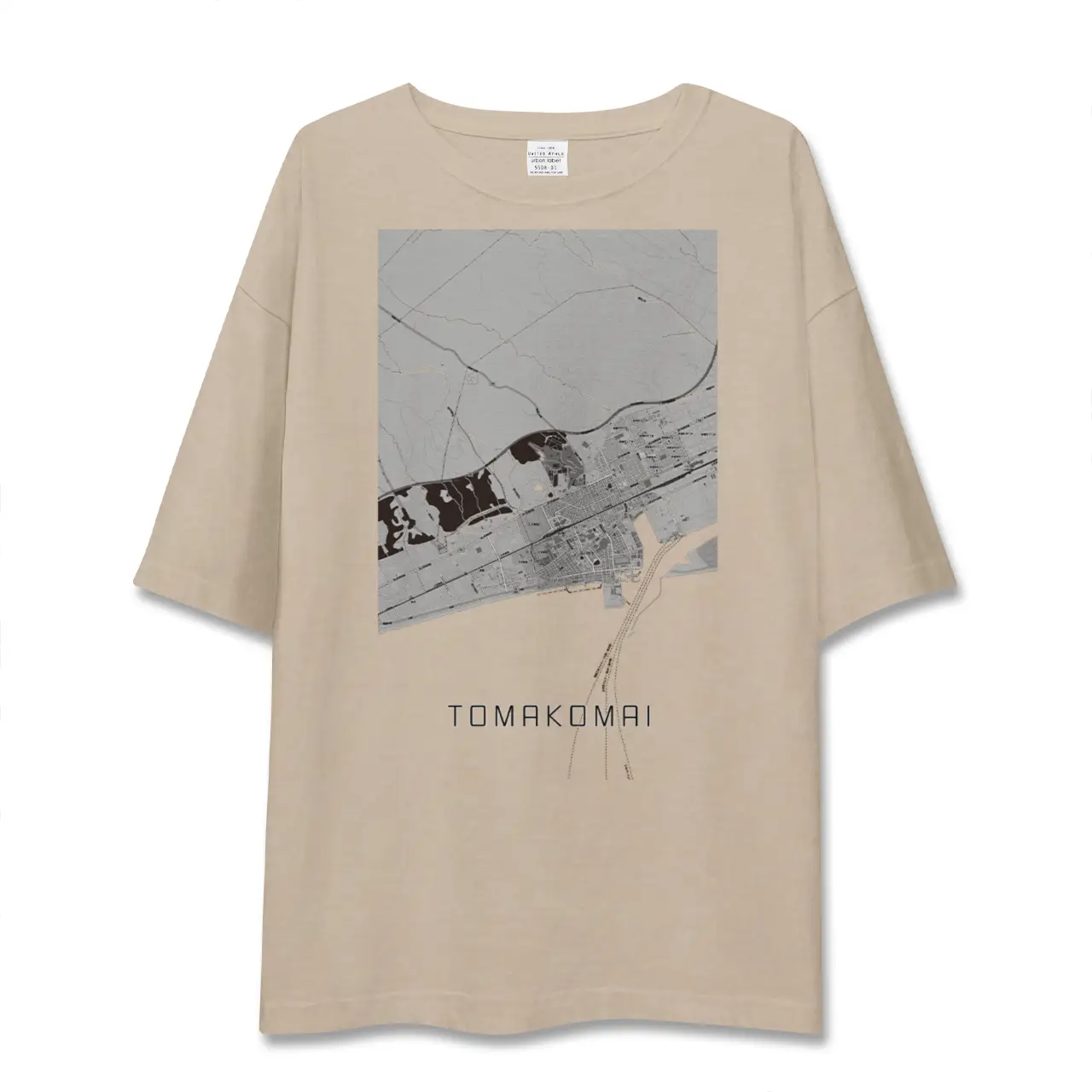 【苫小牧（北海道）】地図柄ビッグシルエットTシャツ