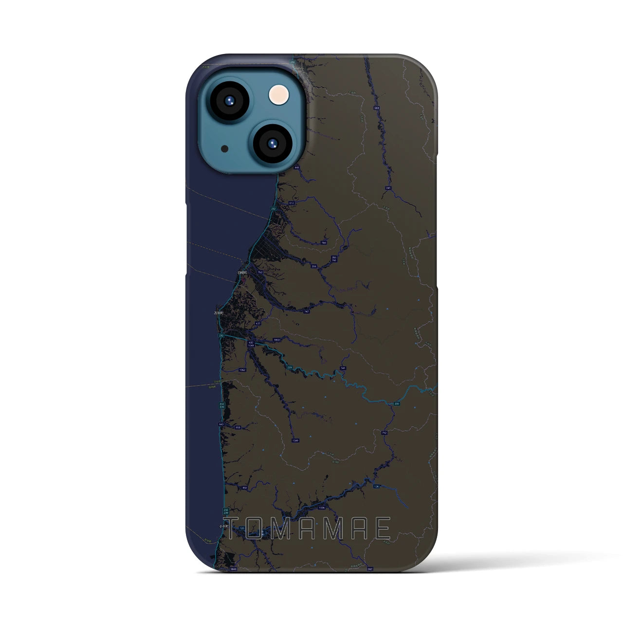 【苫前（北海道）】地図柄iPhoneケース（バックカバータイプ）
