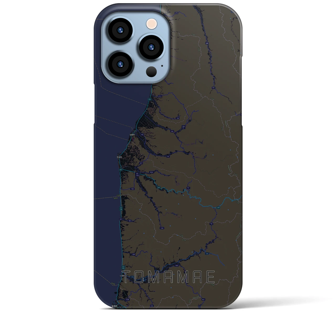 【苫前（北海道）】地図柄iPhoneケース（バックカバータイプ）