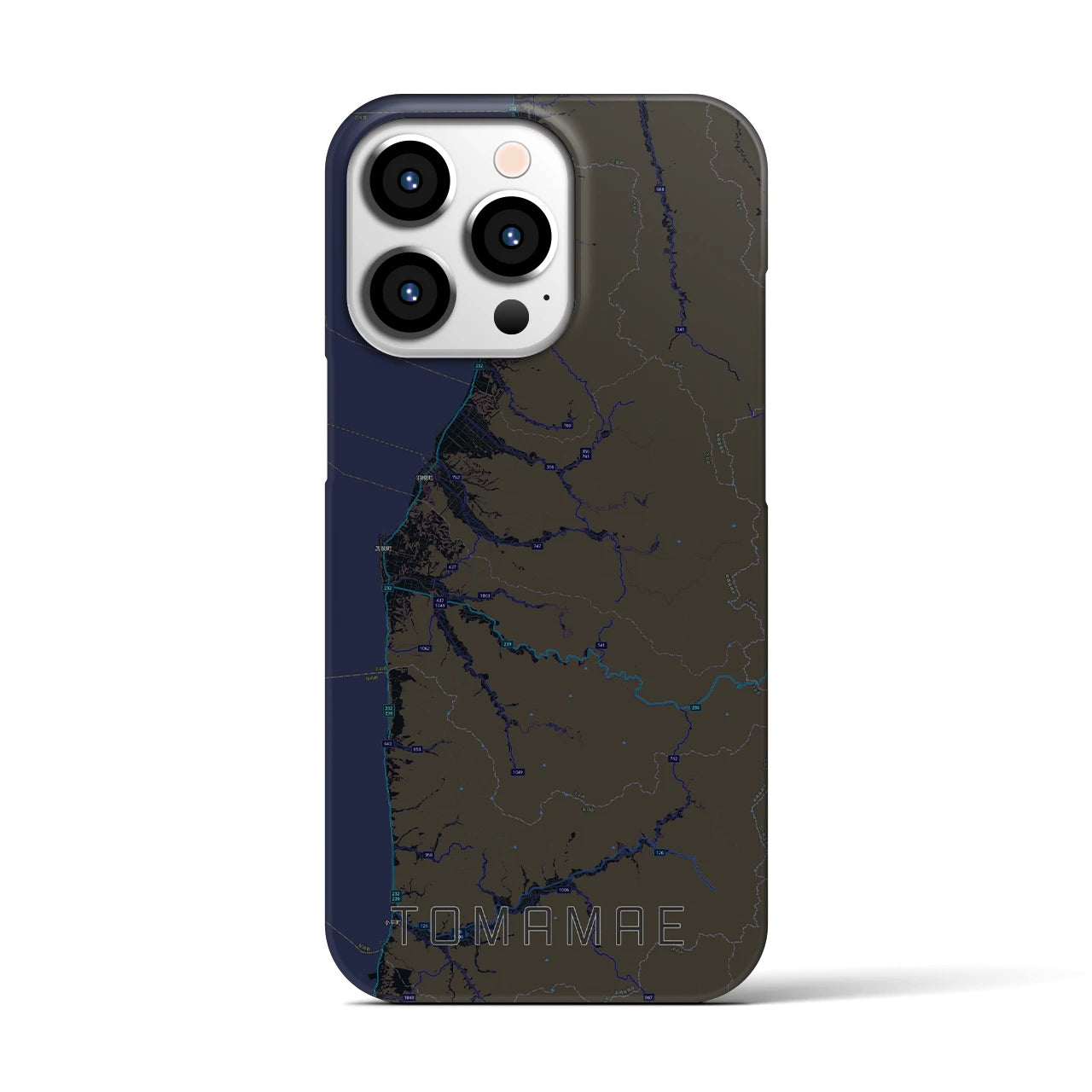 【苫前（北海道）】地図柄iPhoneケース（バックカバータイプ）
