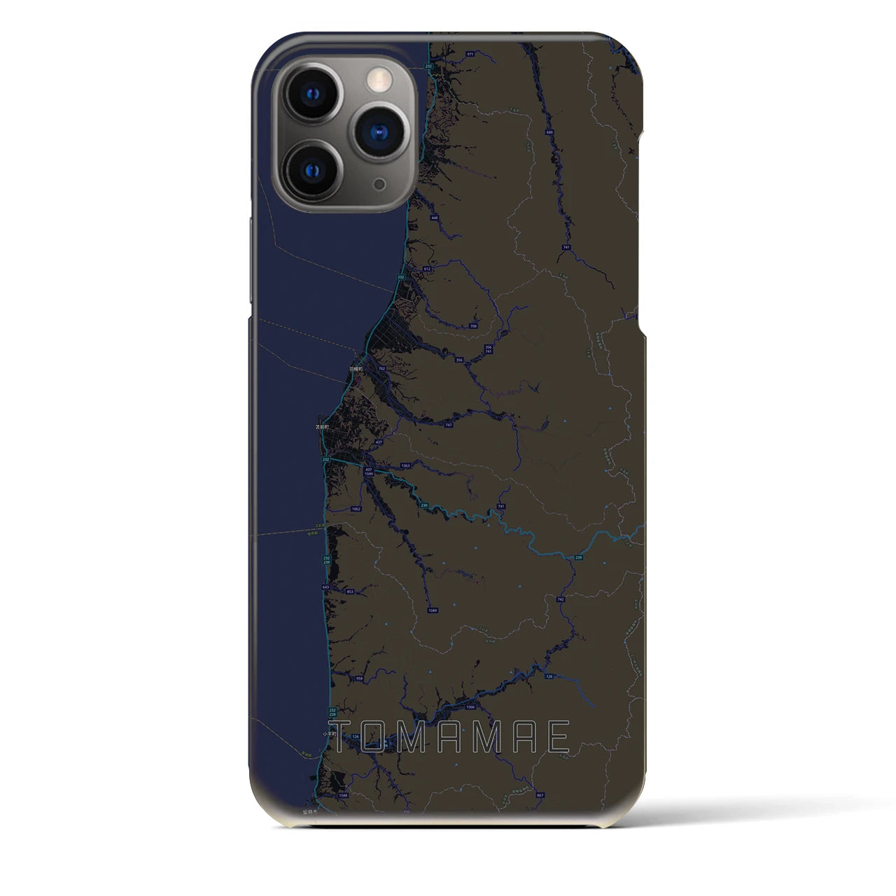 【苫前（北海道）】地図柄iPhoneケース（バックカバータイプ）