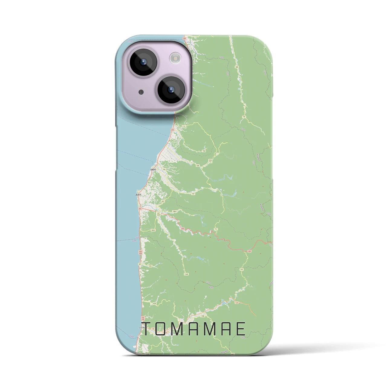 【苫前（北海道）】地図柄iPhoneケース（バックカバータイプ）