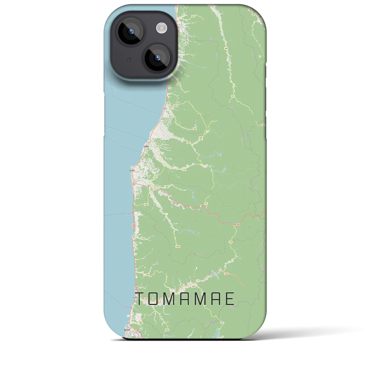 【苫前（北海道）】地図柄iPhoneケース（バックカバータイプ）