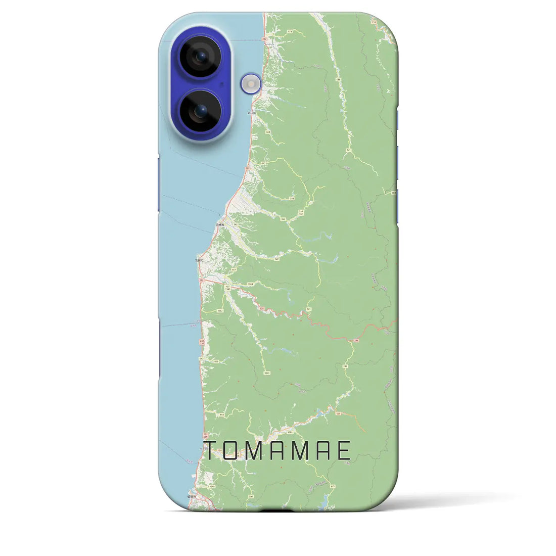 【苫前(北海道)】地図柄iPhoneケース(バックカバータイプ)ナチュラル・iPhone 16 Pro Max 用