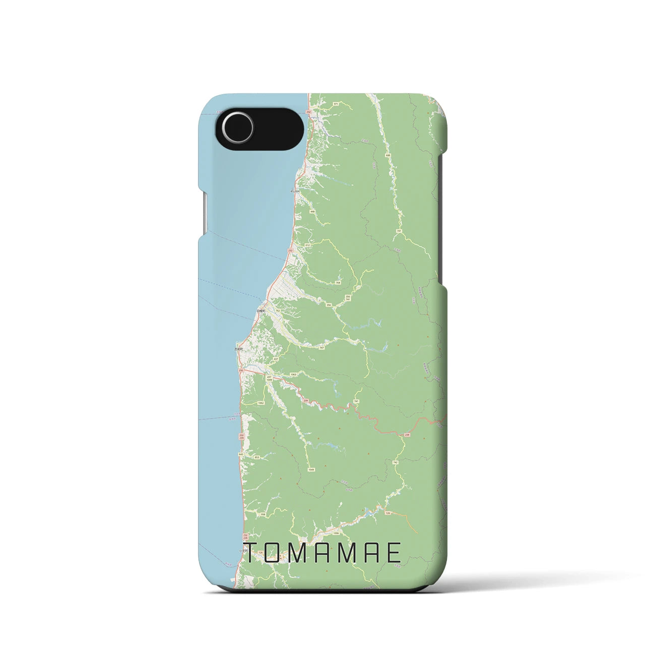 【苫前（北海道）】地図柄iPhoneケース（バックカバータイプ）