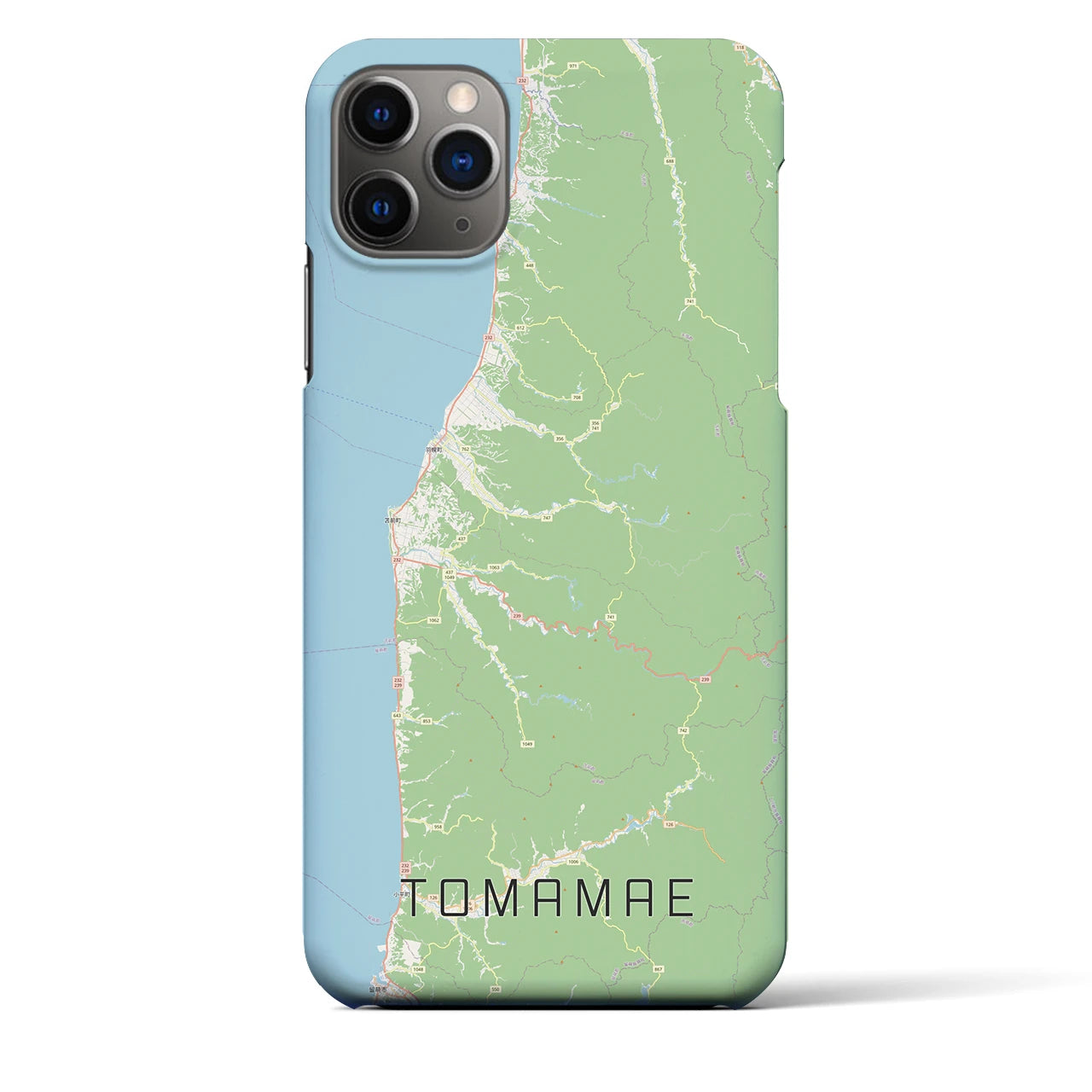 【苫前（北海道）】地図柄iPhoneケース（バックカバータイプ）