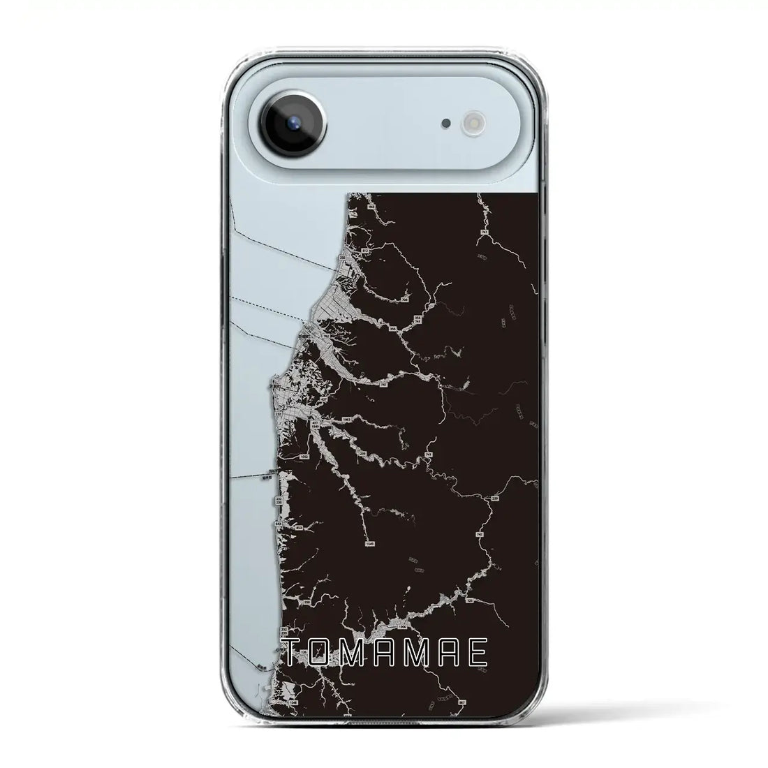 【苫前(北海道)】地図柄iPhoneケース(クリアタイプ)モノトーン・iPhone 17 Pro Max 用