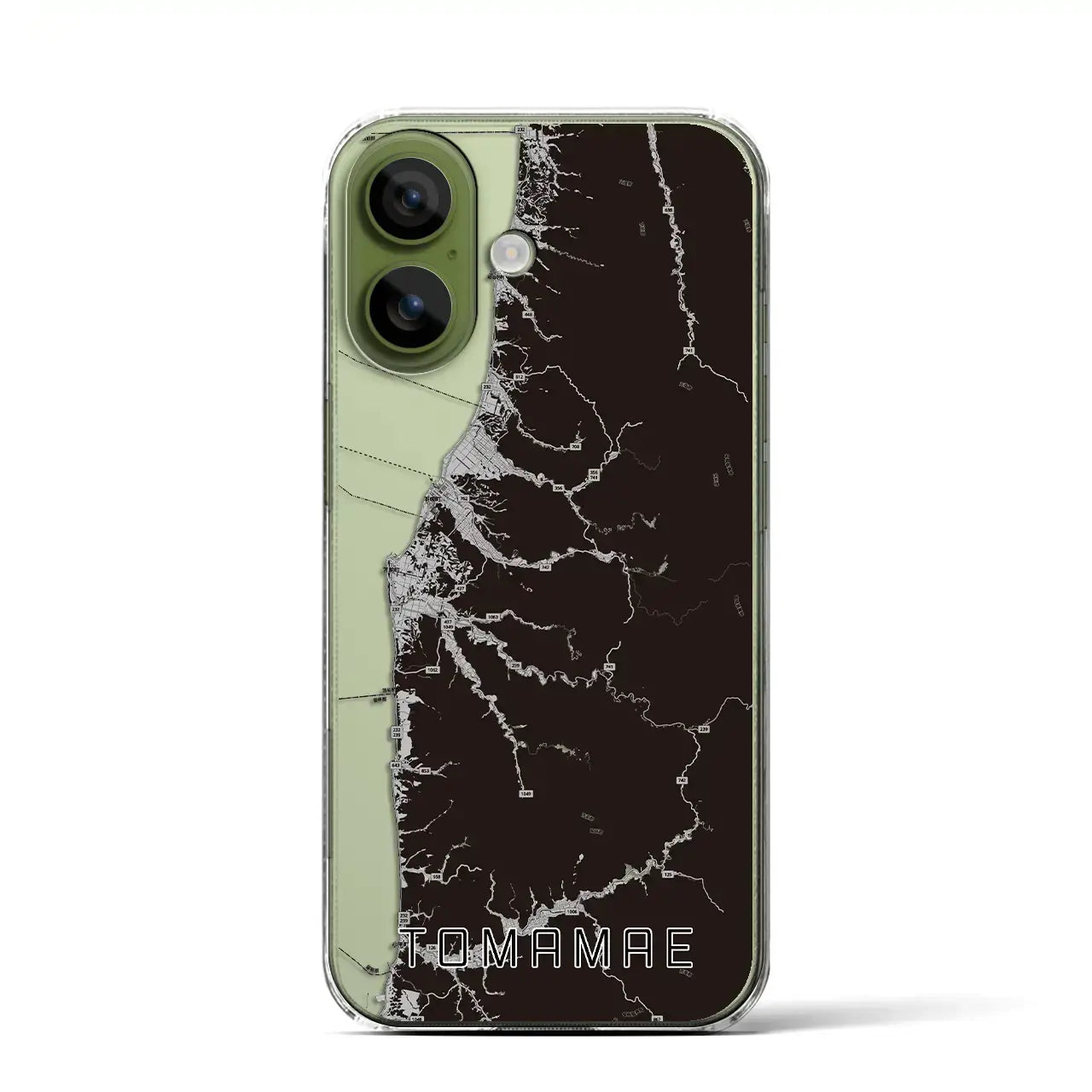 【苫前（北海道）】地図柄iPhoneケース（クリアタイプ）