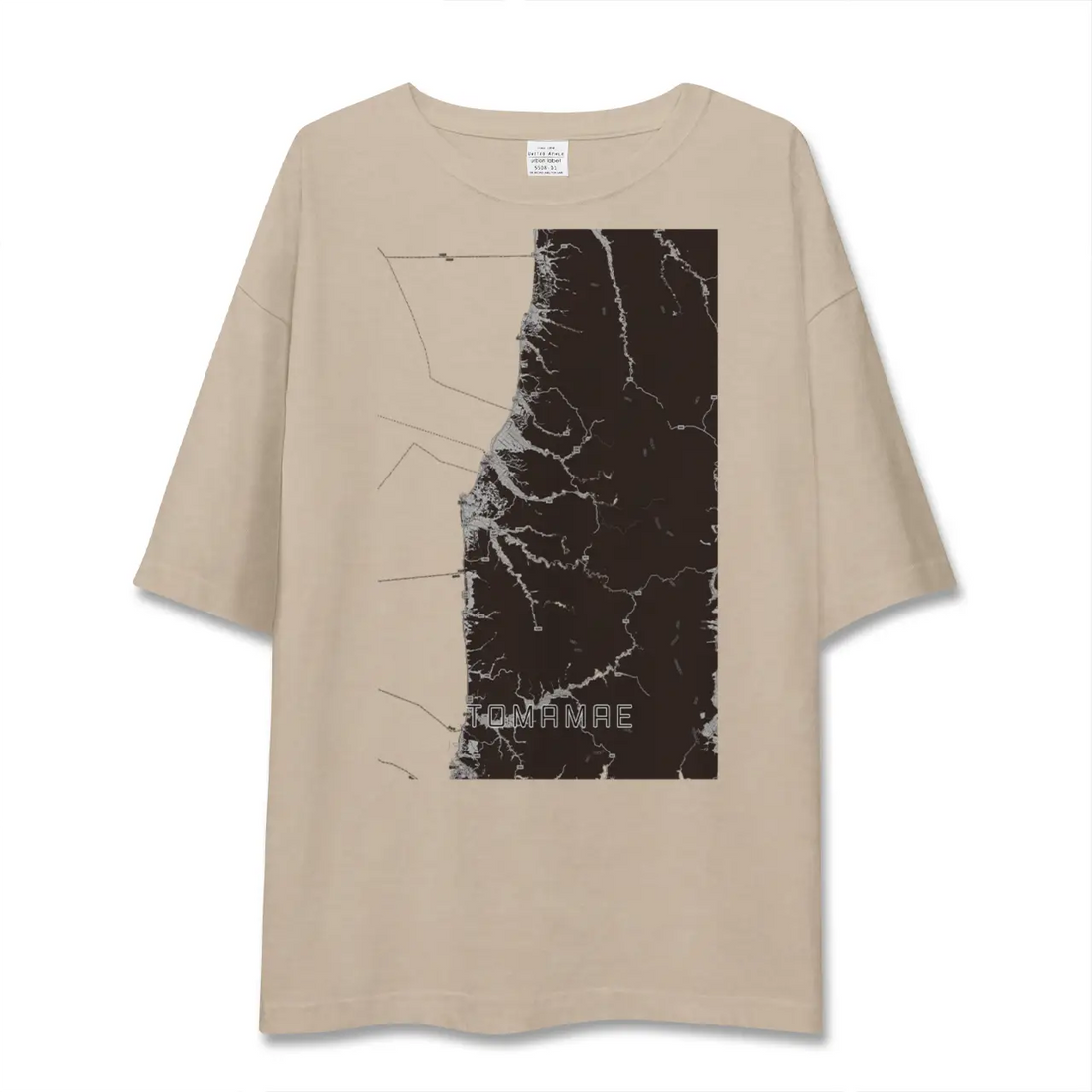 【苫前（北海道）】地図柄ビッグシルエットTシャツ