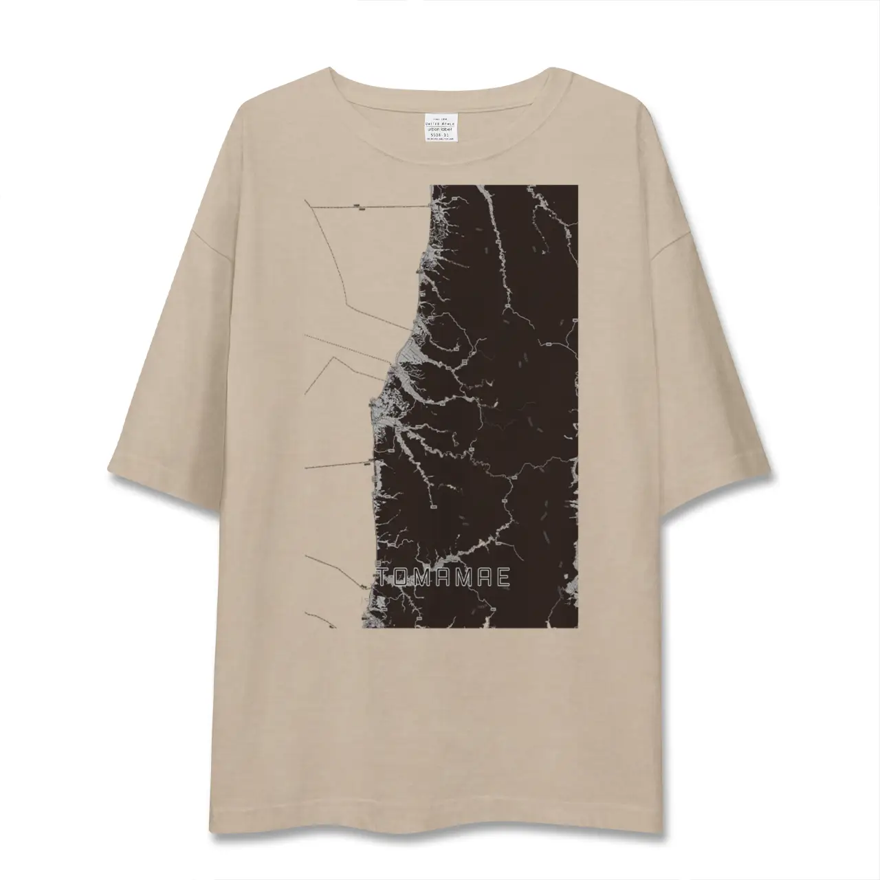 【苫前（北海道）】地図柄ビッグシルエットTシャツ