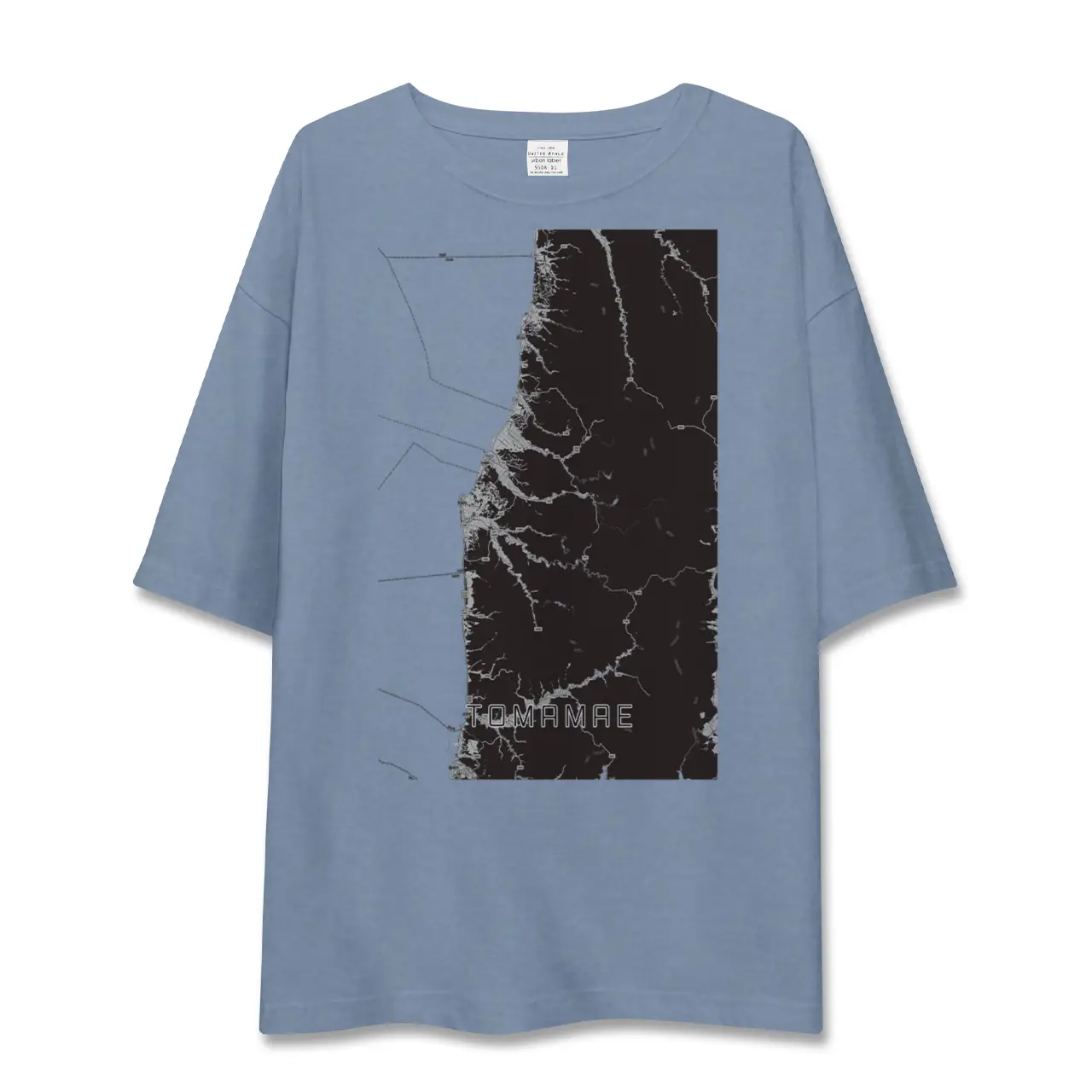 【苫前（北海道）】地図柄ビッグシルエットTシャツ