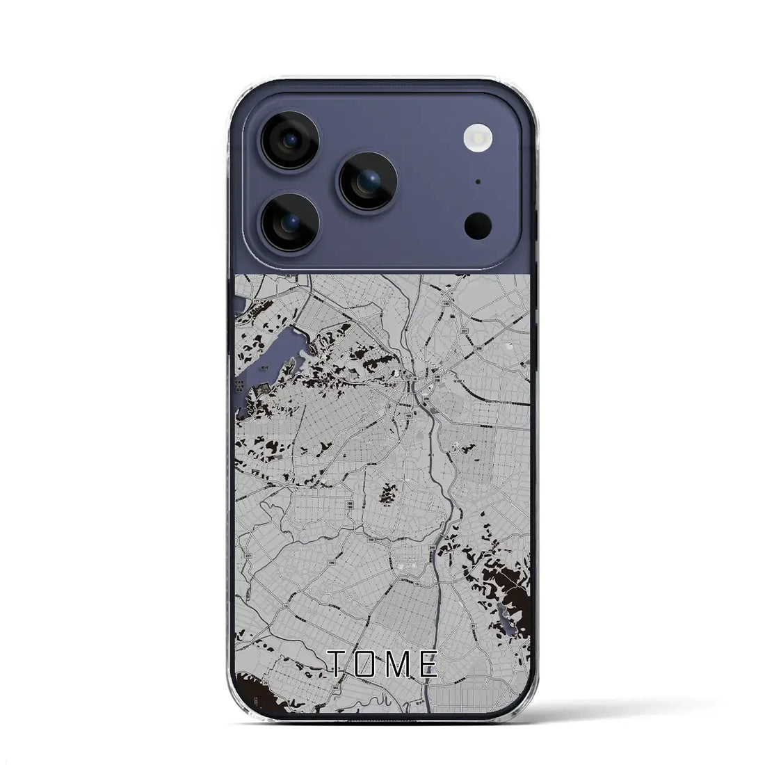 【登米（宮城県）】地図柄iPhoneケース（クリアタイプ）