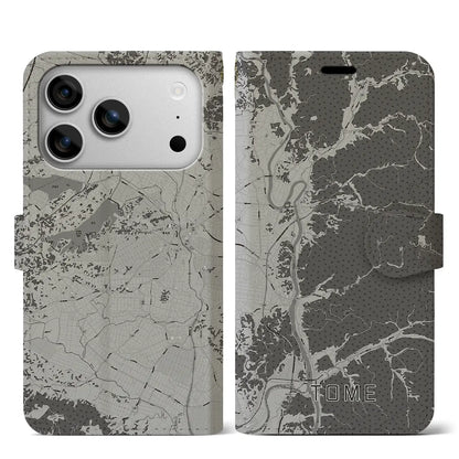 【登米（宮城県）】地図柄iPhoneケース（手帳タイプ）