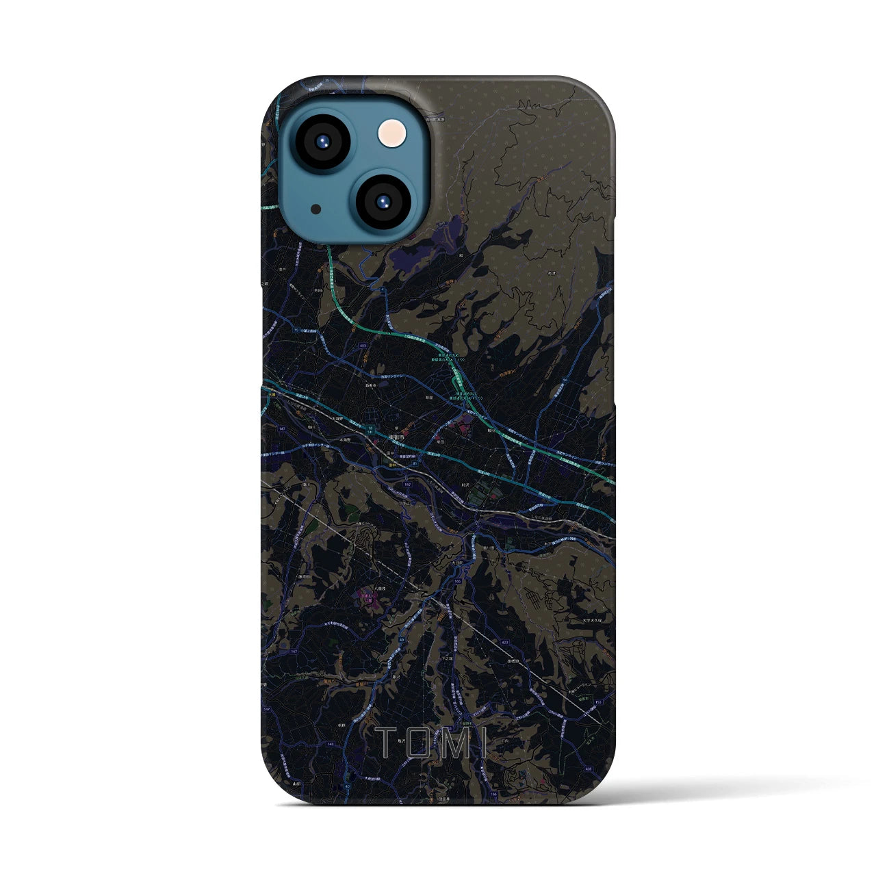 【東御（長野県）】地図柄iPhoneケース（バックカバータイプ）