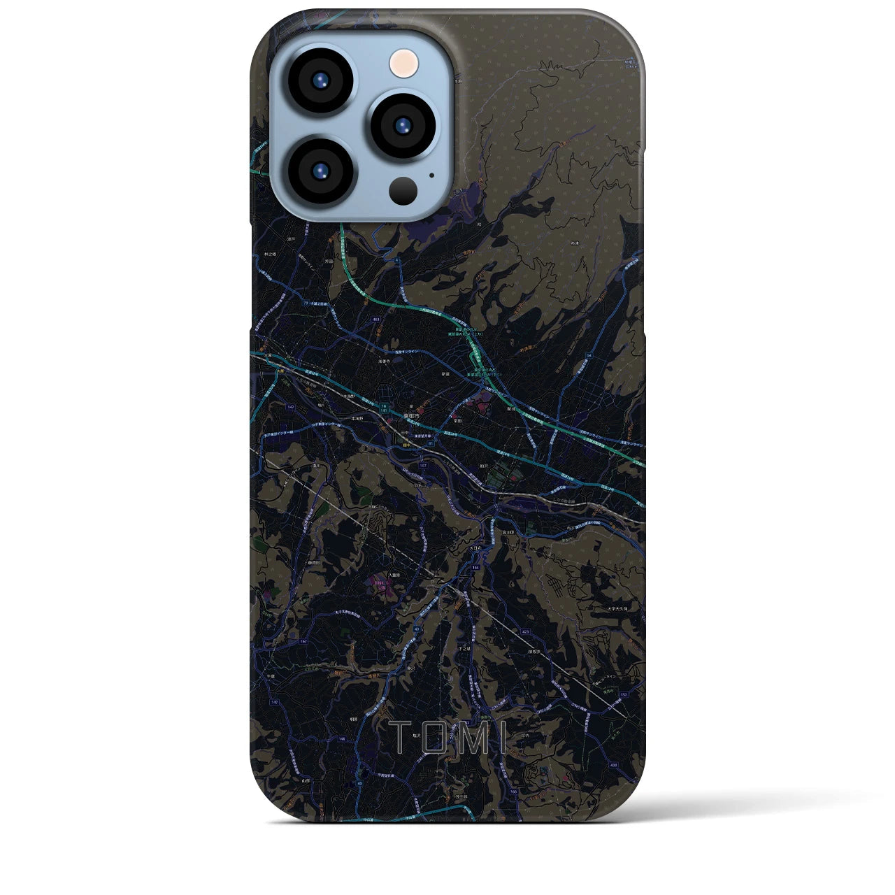 【東御（長野県）】地図柄iPhoneケース（バックカバータイプ）