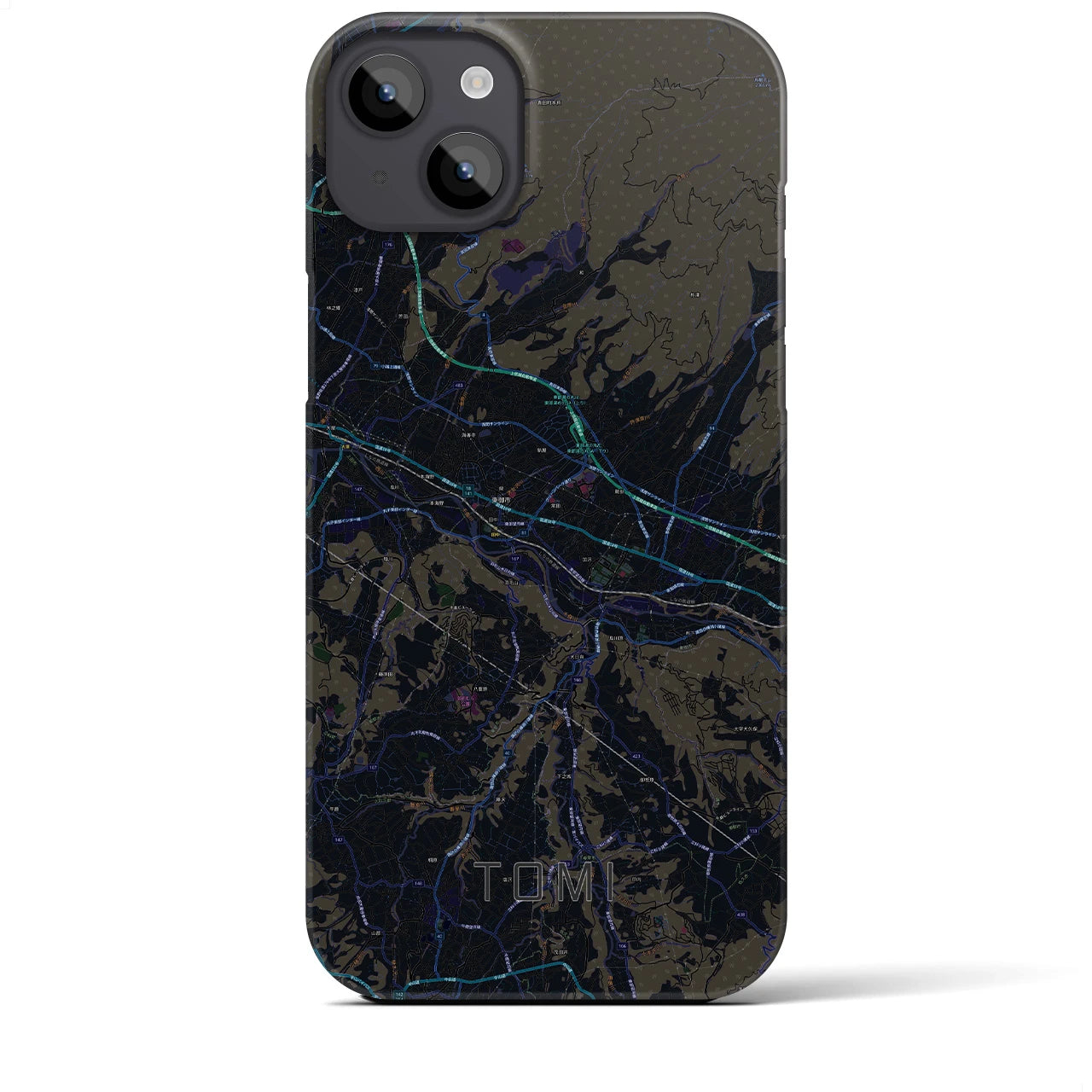 【東御（長野県）】地図柄iPhoneケース（バックカバータイプ）