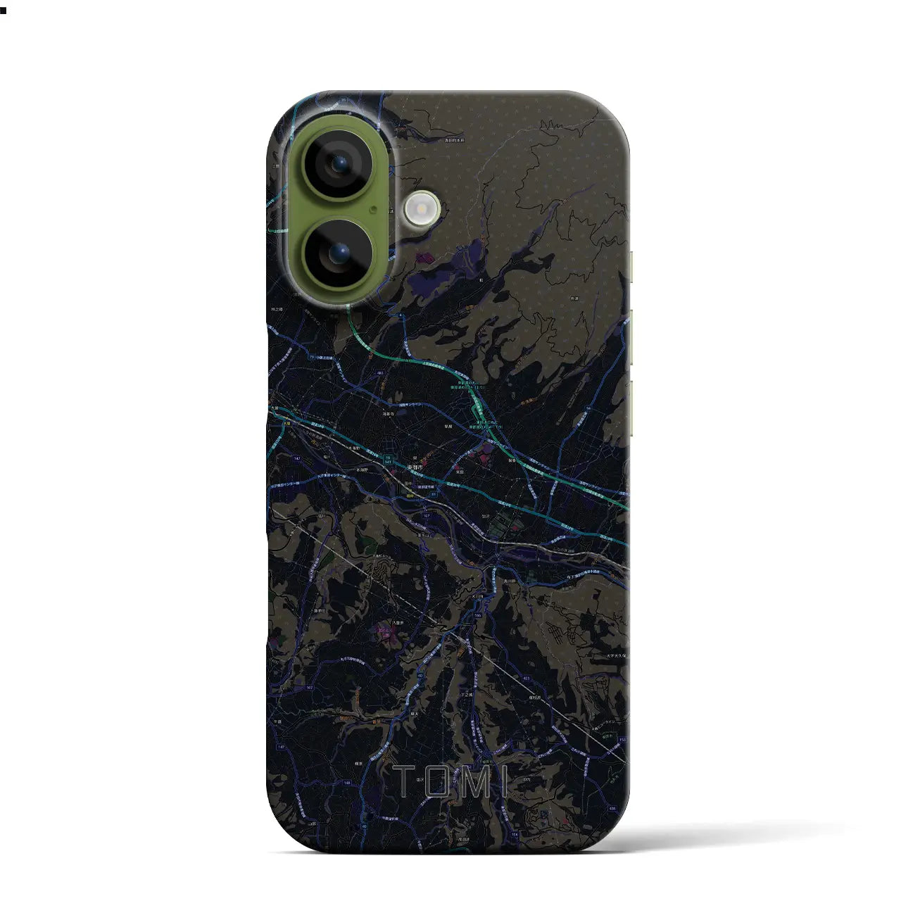 【東御（長野県）】地図柄iPhoneケース（バックカバータイプ）