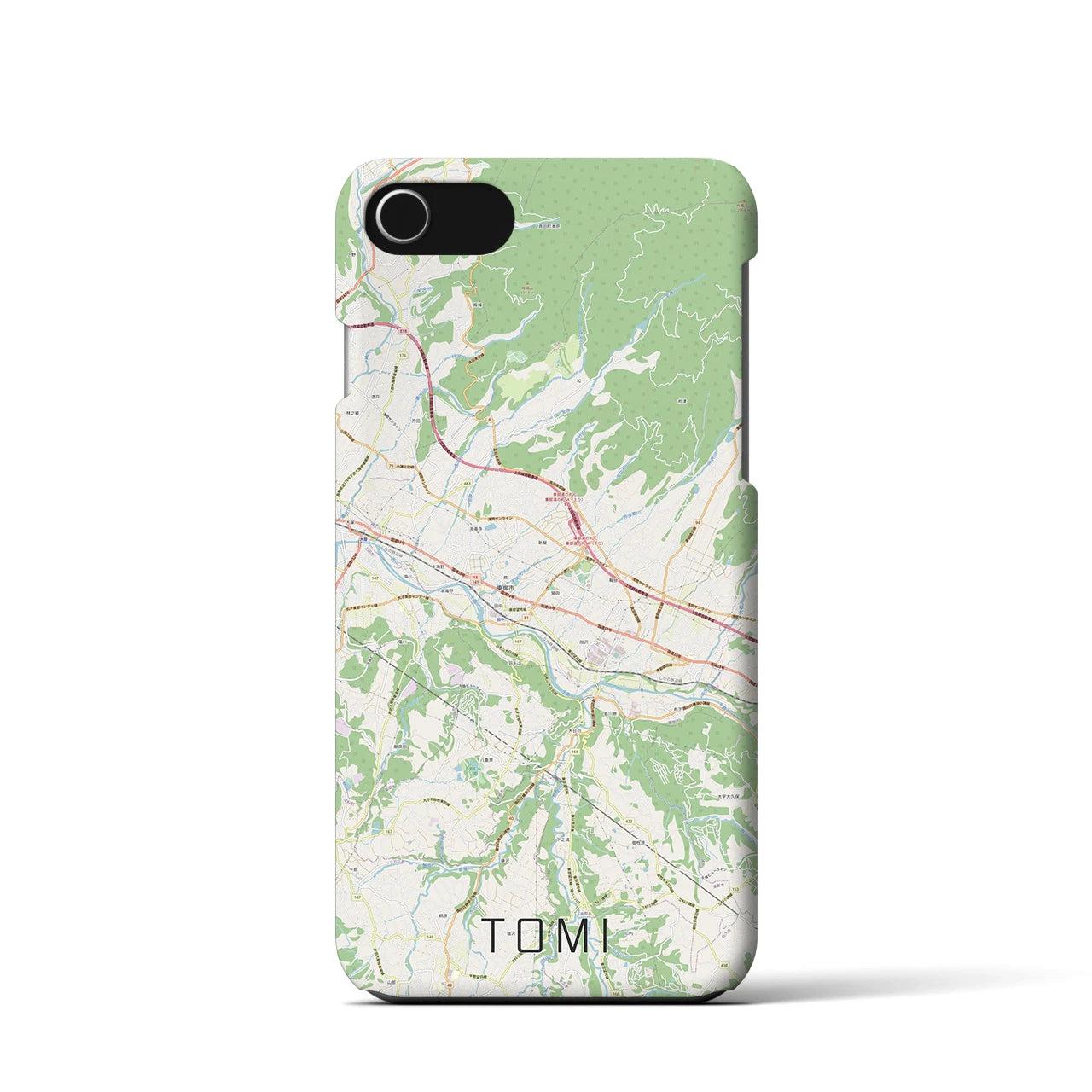 【東御（長野県）】地図柄iPhoneケース（バックカバータイプ）