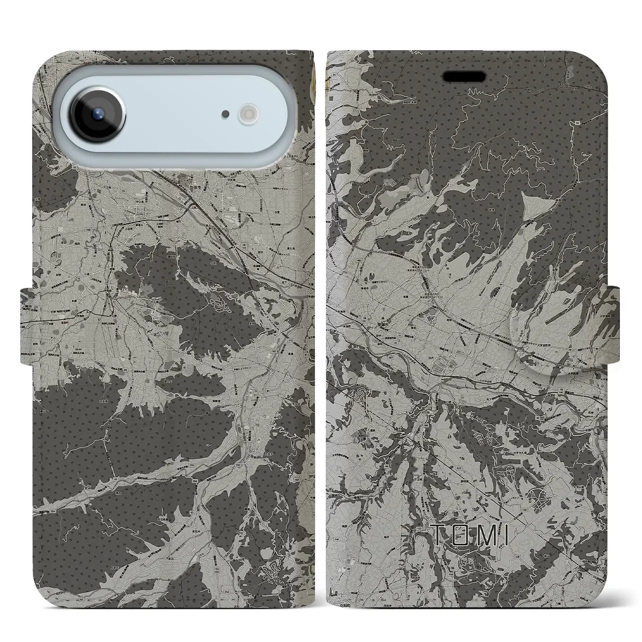 【東御（長野県）】地図柄iPhoneケース（手帳タイプ）