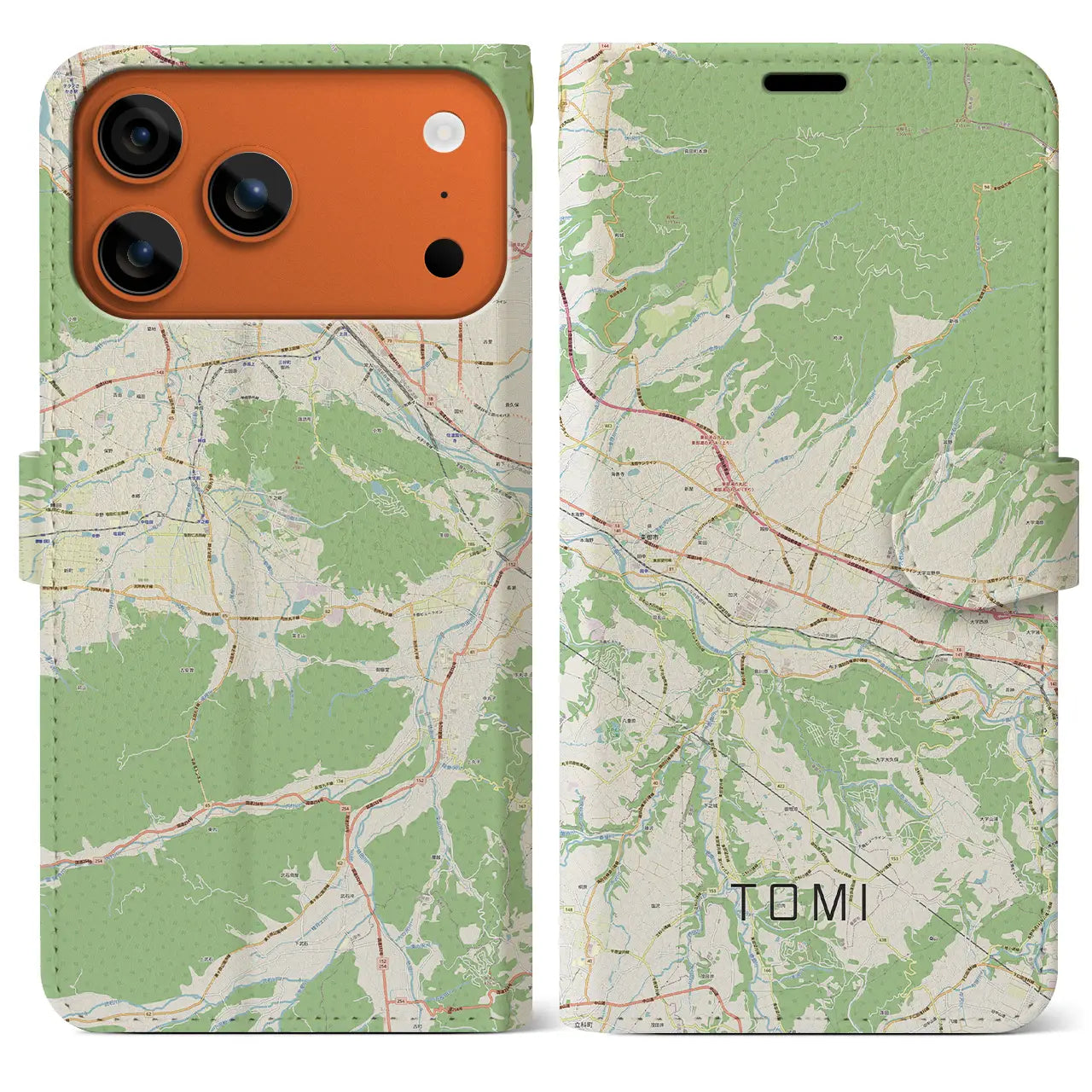 【東御（長野県）】地図柄iPhoneケース（手帳タイプ）