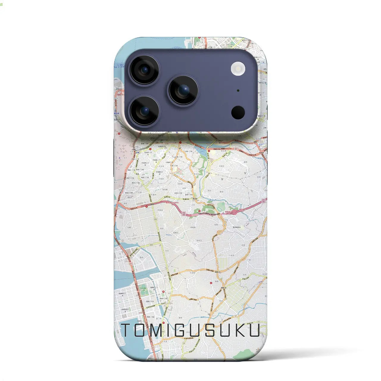 【豊見城（沖縄県）】地図柄iPhoneケース（バックカバータイプ）ブラック・iPhone 17 Pro Max 用