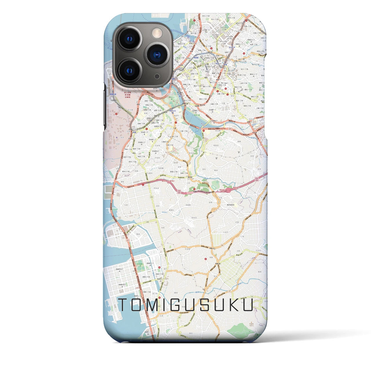 【豊見城（沖縄県）】地図柄iPhoneケース（バックカバータイプ）
