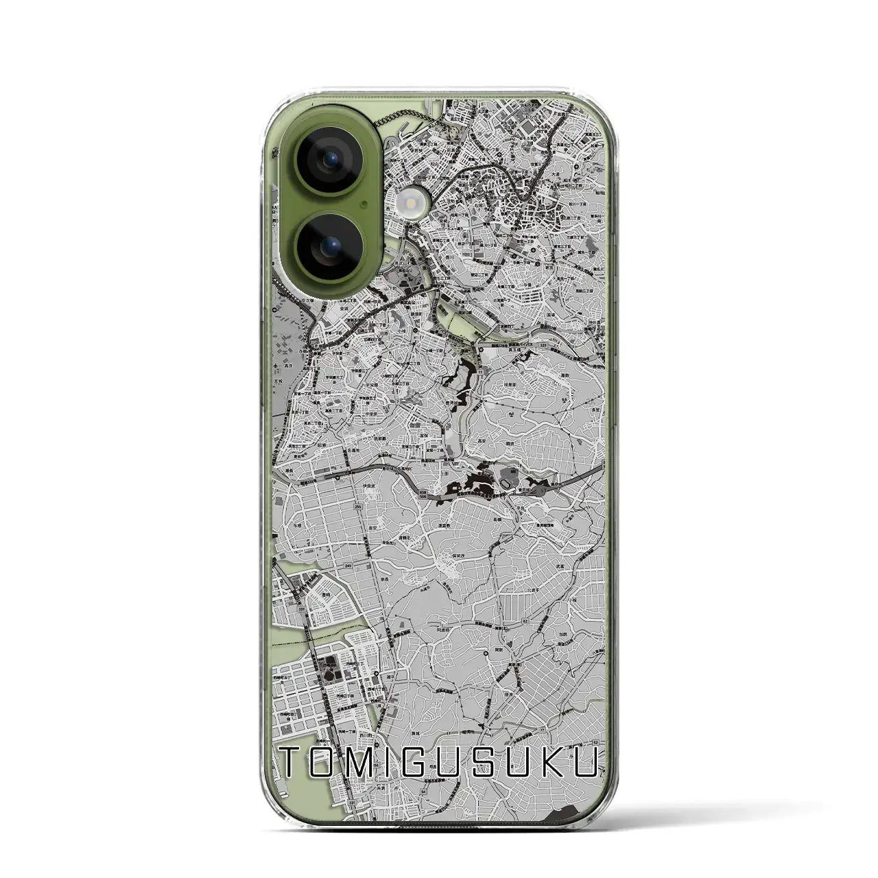 【豊見城（沖縄県）】地図柄iPhoneケース（クリアタイプ）