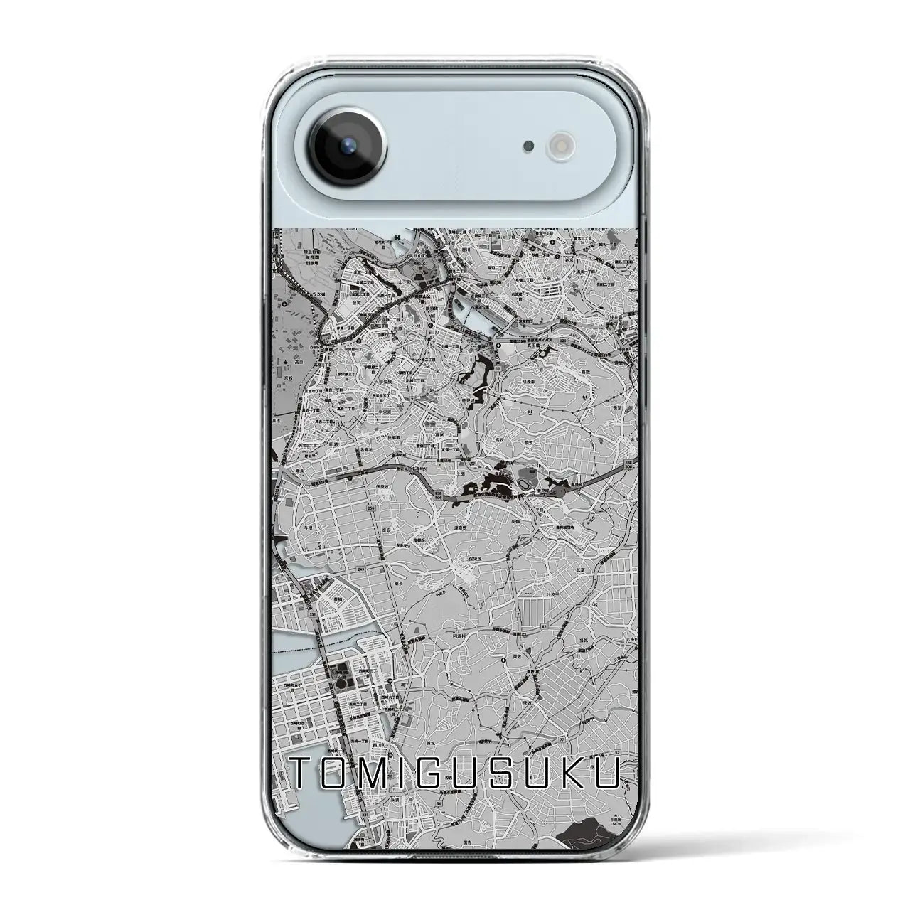 【豊見城（沖縄県）】地図柄iPhoneケース（クリアタイプ）モノトーン・iPhone 17 Pro Max 用