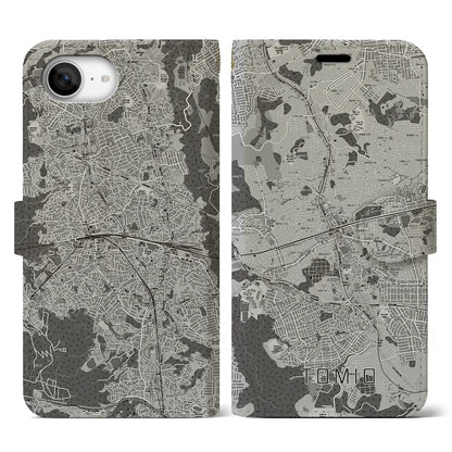 【富雄（奈良県）】地図柄iPhoneケース（手帳タイプ）