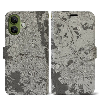 【富雄（奈良県）】地図柄iPhoneケース（手帳タイプ）