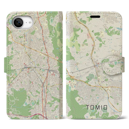 【富雄（奈良県）】地図柄iPhoneケース（手帳タイプ）