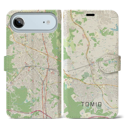 【富雄（奈良県）】地図柄iPhoneケース（手帳タイプ）