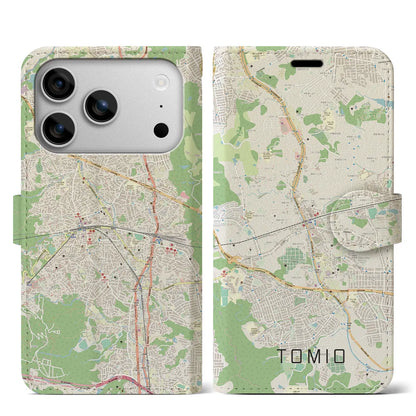 【富雄（奈良県）】地図柄iPhoneケース（手帳タイプ）