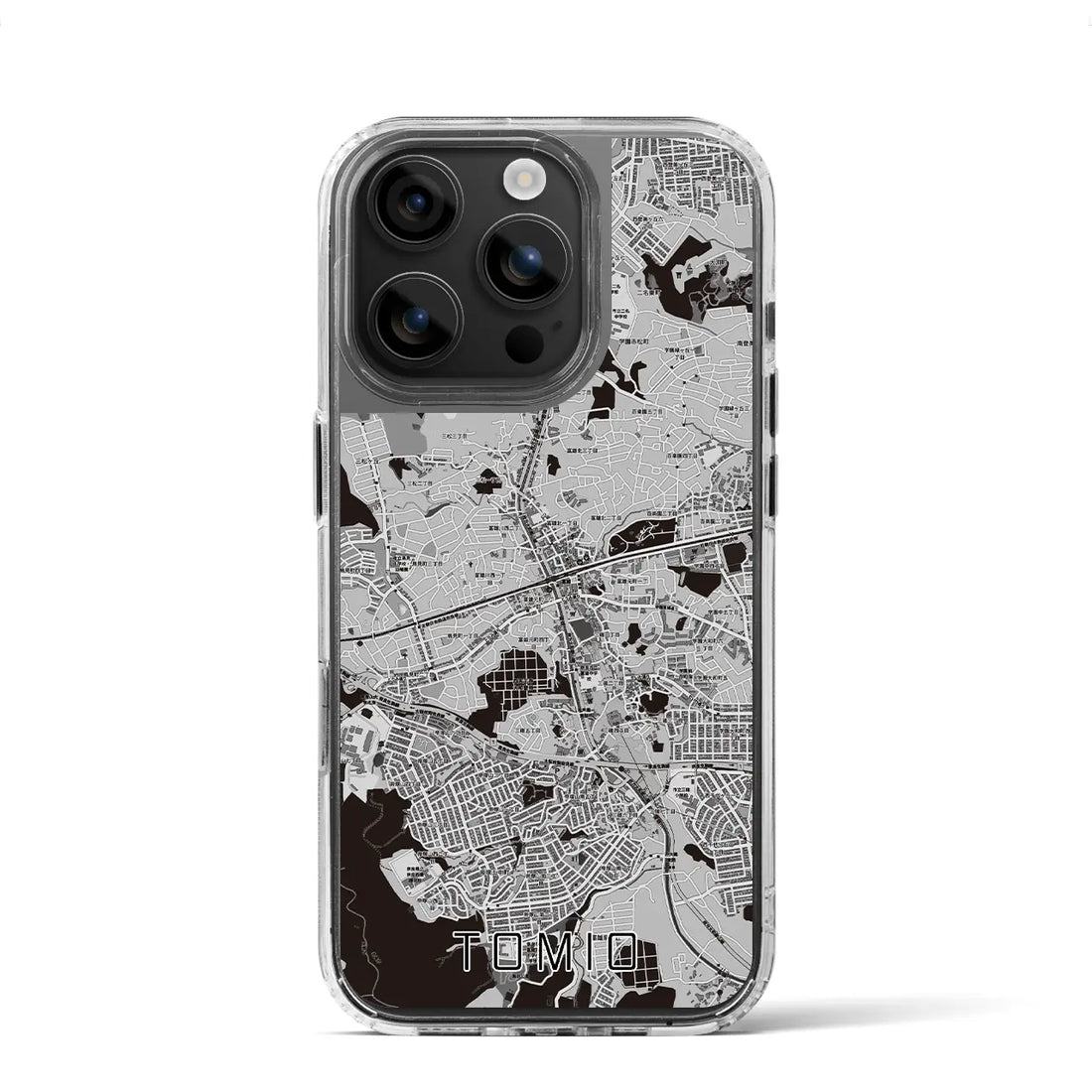 【富雄(奈良県)】地図柄iPhoneケース(MagSafeタイプ)