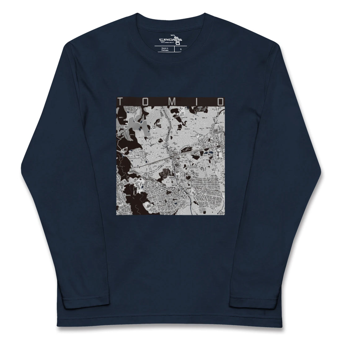【富雄（奈良県）】地図柄ロングスリーブTシャツ