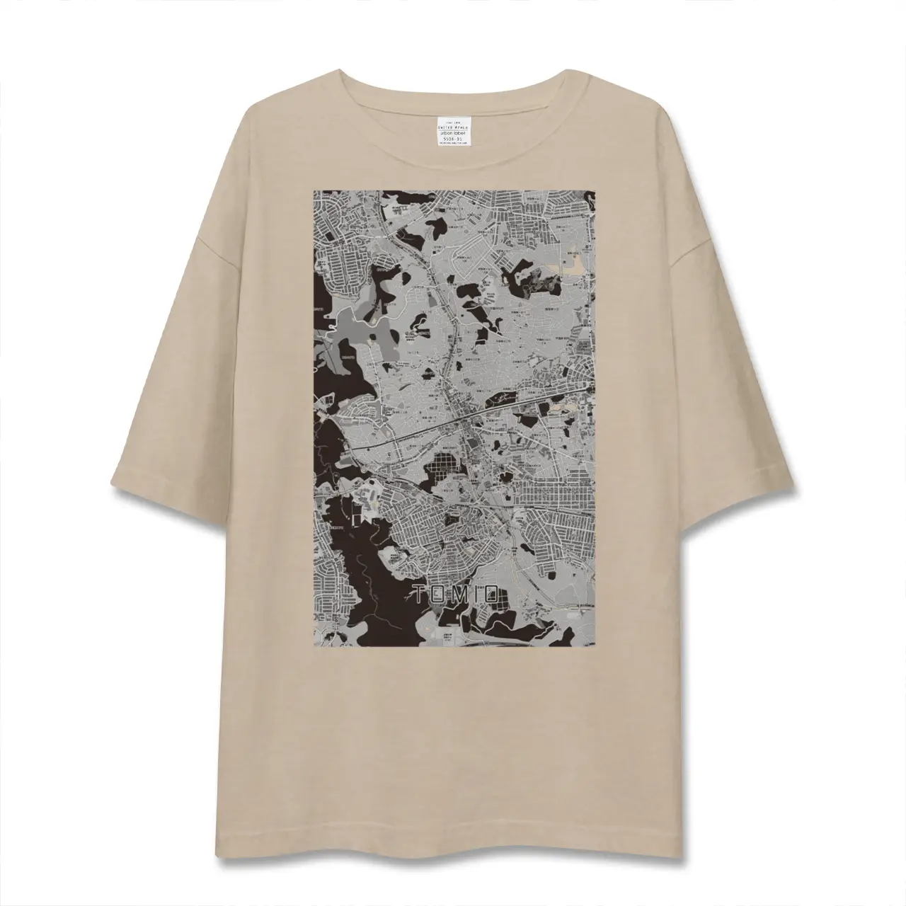 【富雄（奈良県）】地図柄ビッグシルエットTシャツ