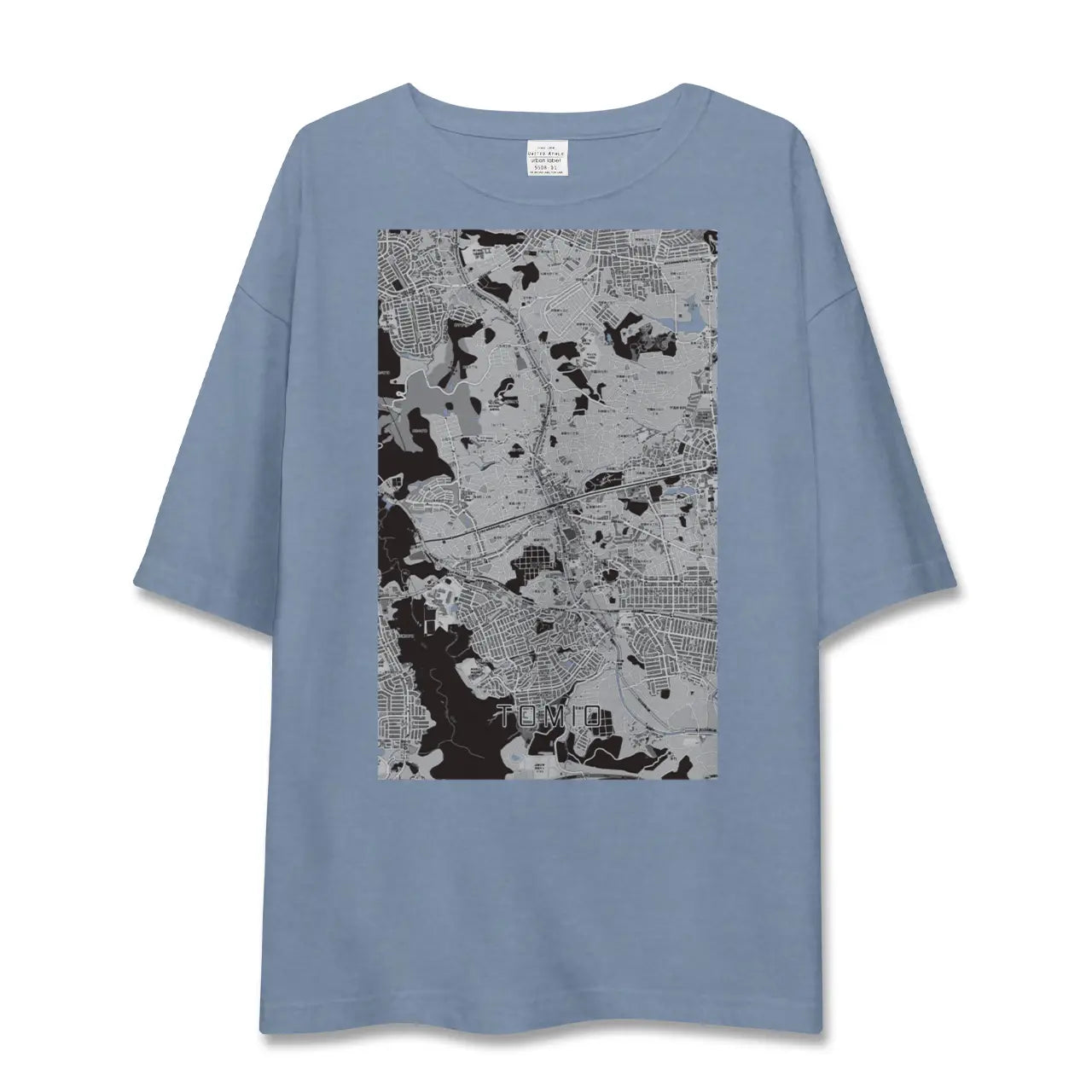 【富雄（奈良県）】地図柄ビッグシルエットTシャツ