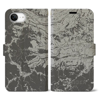 【富岡（群馬県）】地図柄iPhoneケース（手帳タイプ）