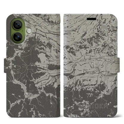 【富岡（群馬県）】地図柄iPhoneケース（手帳タイプ）