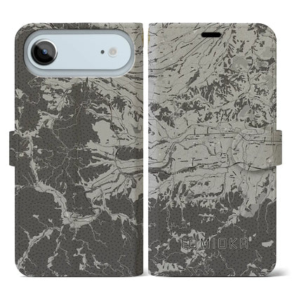 【富岡（群馬県）】地図柄iPhoneケース（手帳タイプ）