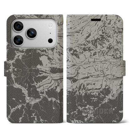 【富岡（群馬県）】地図柄iPhoneケース（手帳タイプ）