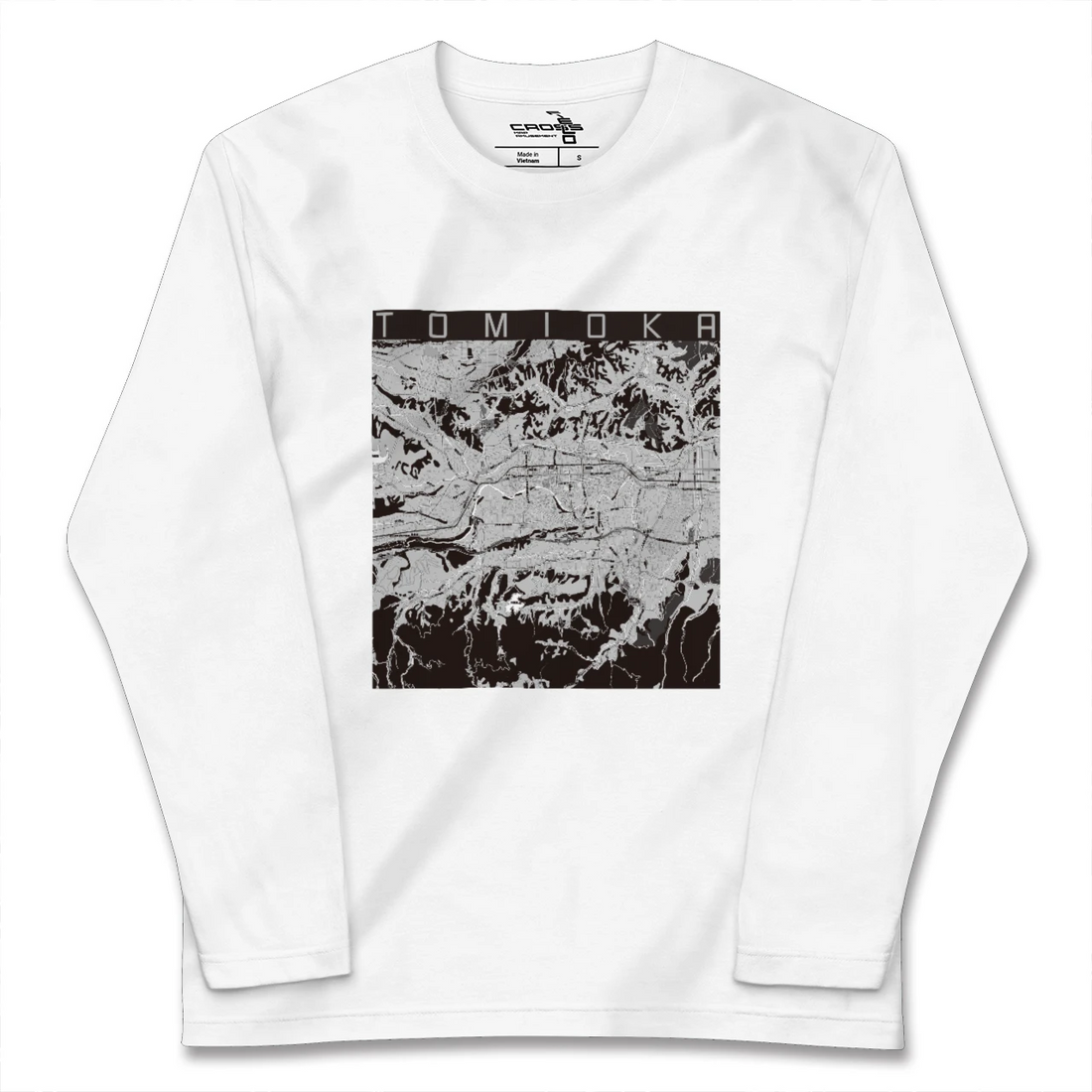 【富岡(群馬県)】地図柄ロングスリーブTシャツ