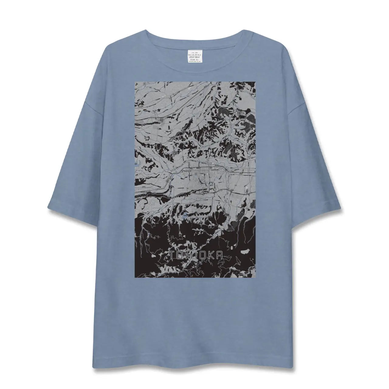 【富岡（群馬県）】地図柄ビッグシルエットTシャツ