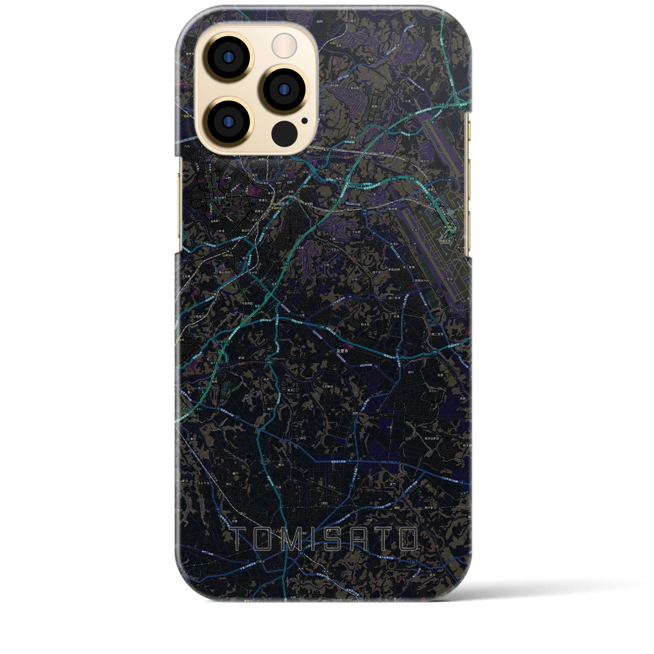 【富里（千葉県）】地図柄iPhoneケース（バックカバータイプ）