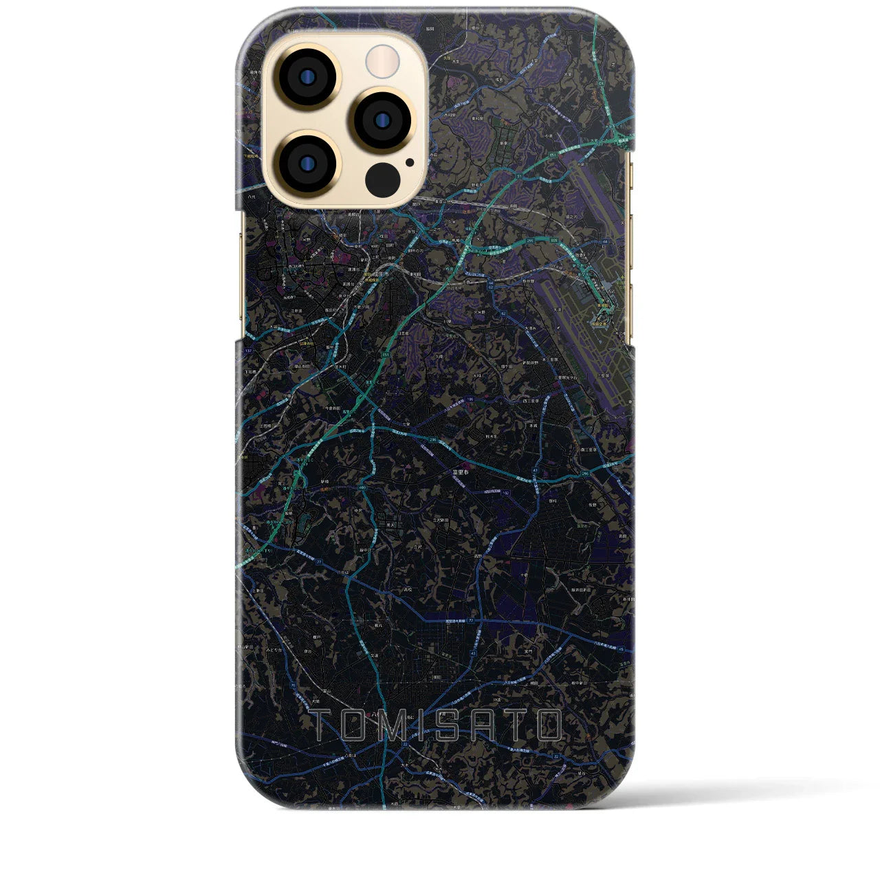 【富里（千葉県）】地図柄iPhoneケース（バックカバータイプ）