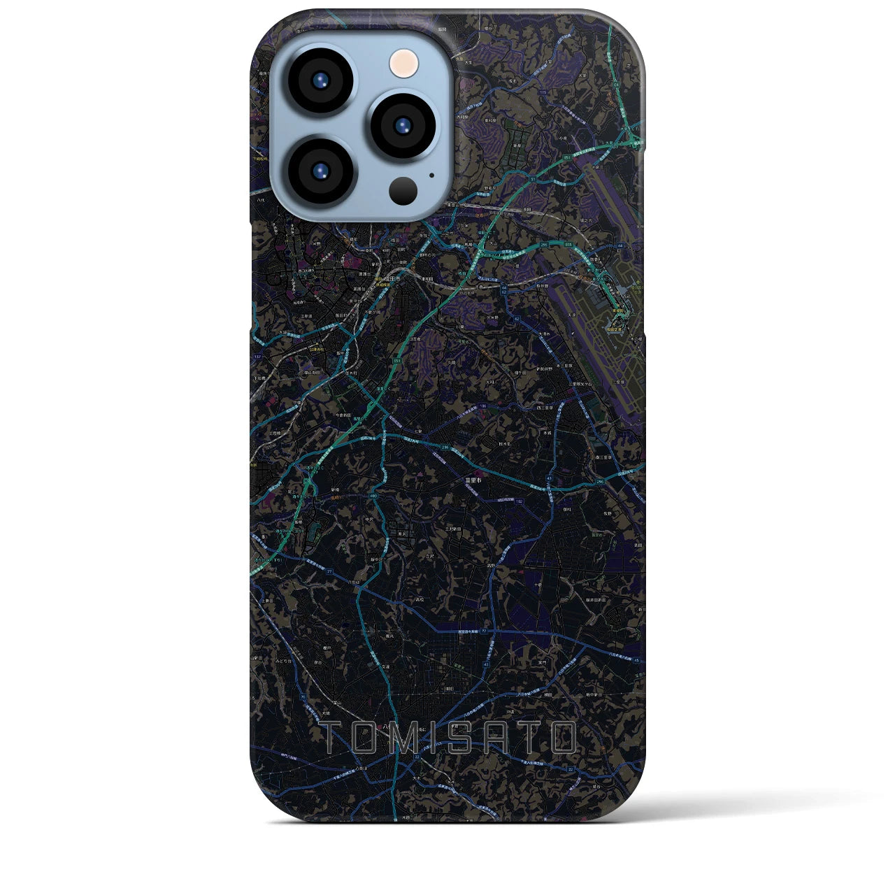 【富里（千葉県）】地図柄iPhoneケース（バックカバータイプ）