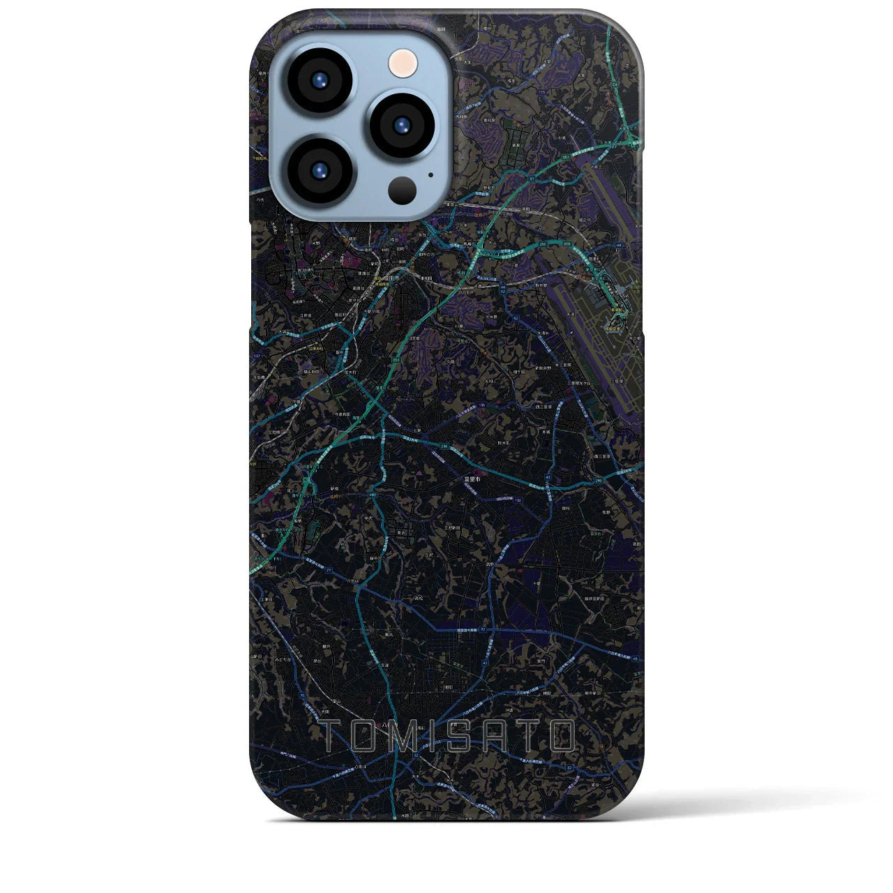 【富里（千葉県）】地図柄iPhoneケース（バックカバータイプ）