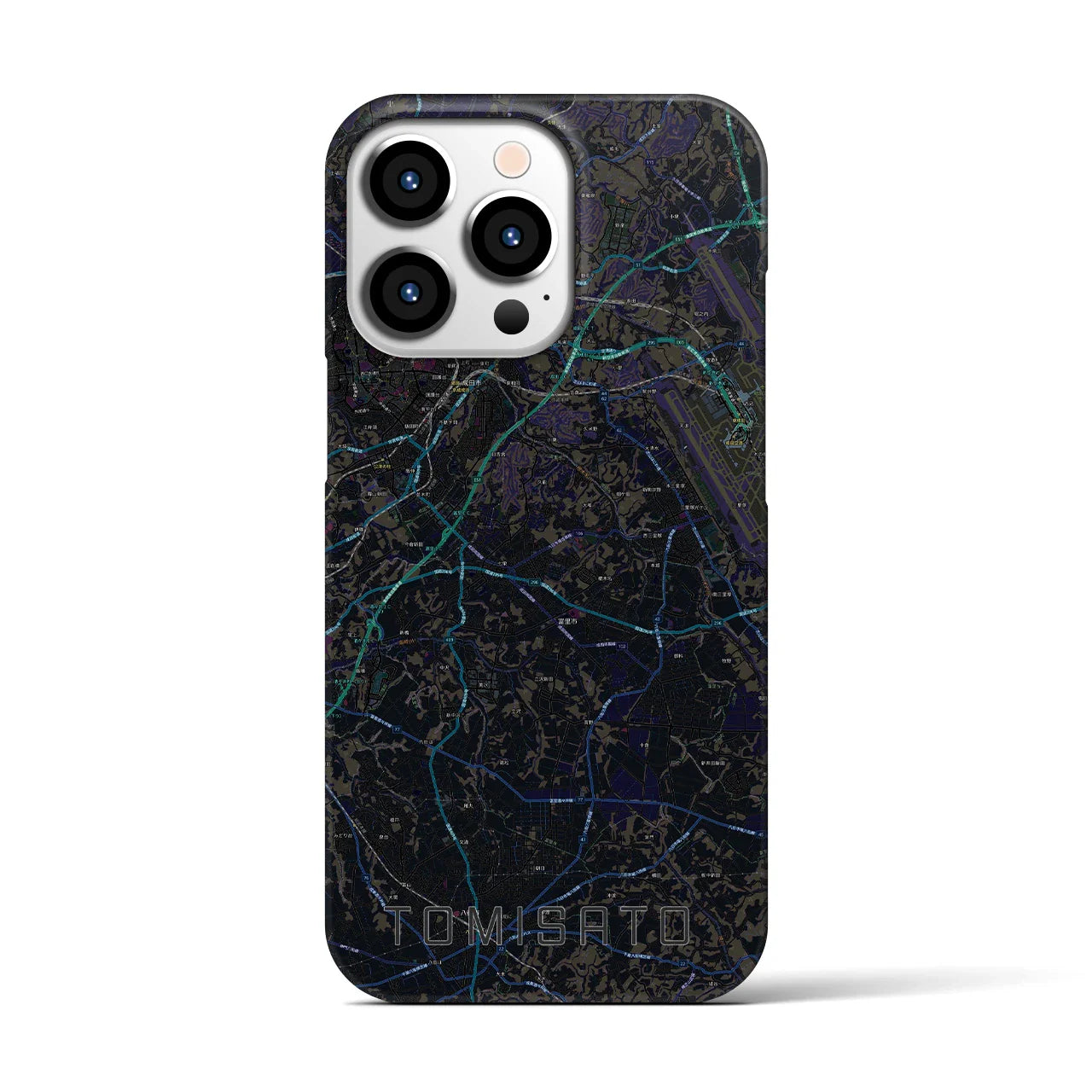 【富里（千葉県）】地図柄iPhoneケース（バックカバータイプ）